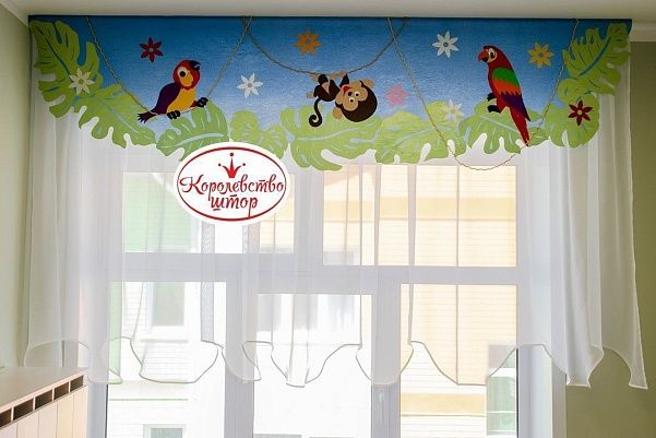 оформление детского сада шторами